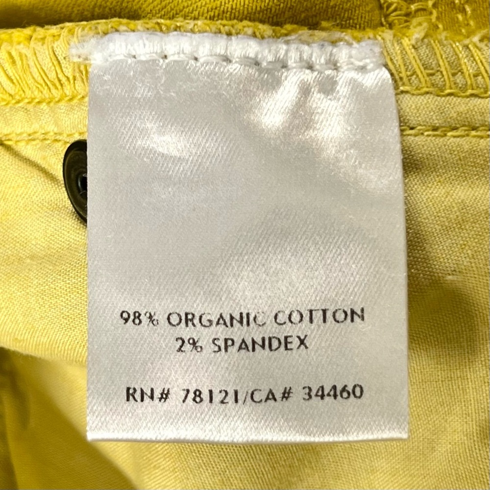 Eileen Fisher Jeans Slim Fit Organic Cotton Mustard Yellow Denim 14 - Picture 7 of 16